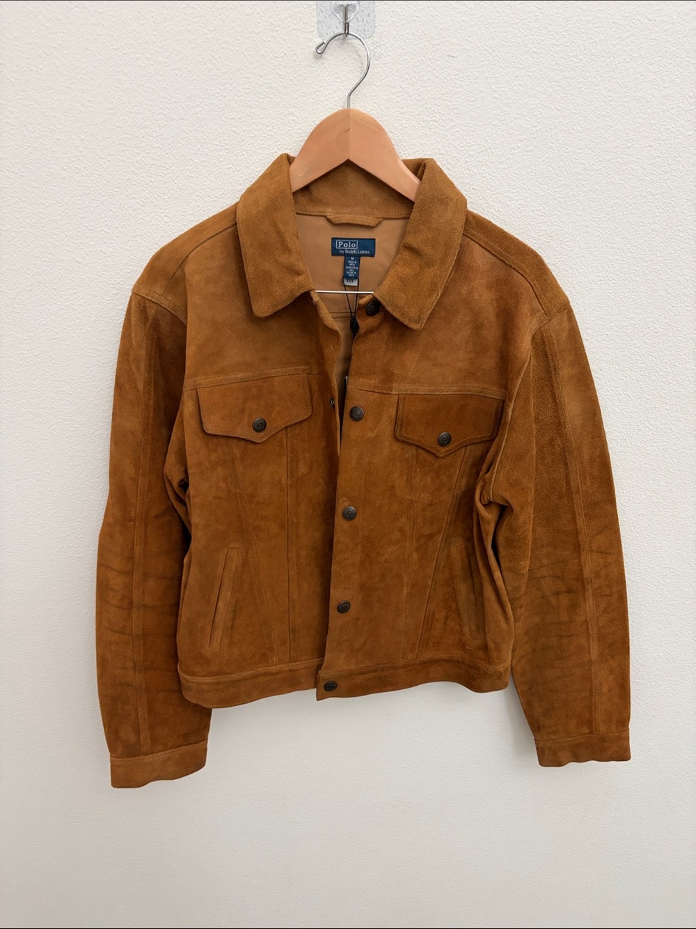 Polo by Ralph Lauren Men's Brown Suede Bomber Jacket